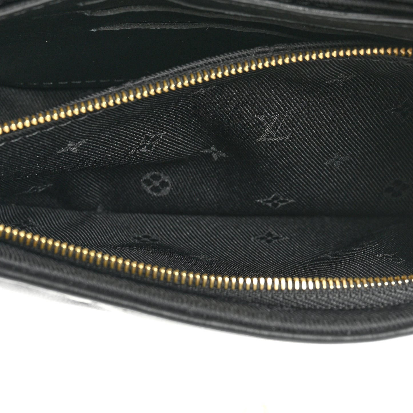 Calfskin Bubblegram Wallet On Strap Black