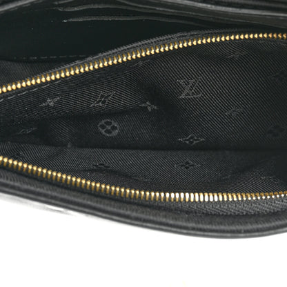 Louis Vuitton Calfskin Bubblegram Wallet On Strap Black 5 of 10