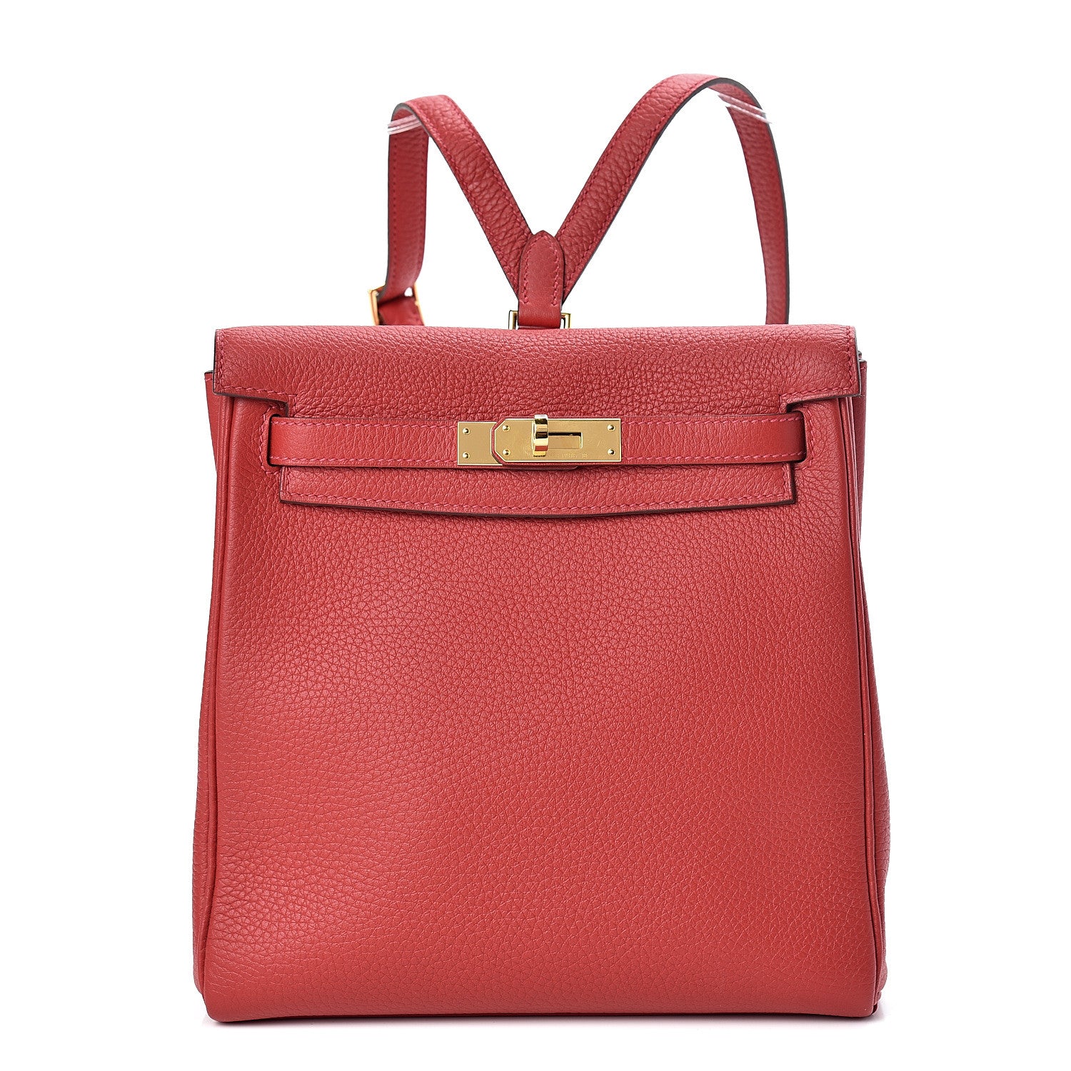 Hermes Taurillon Clemence Kelly Ado Backpack Rouge Casaque 1 of 11