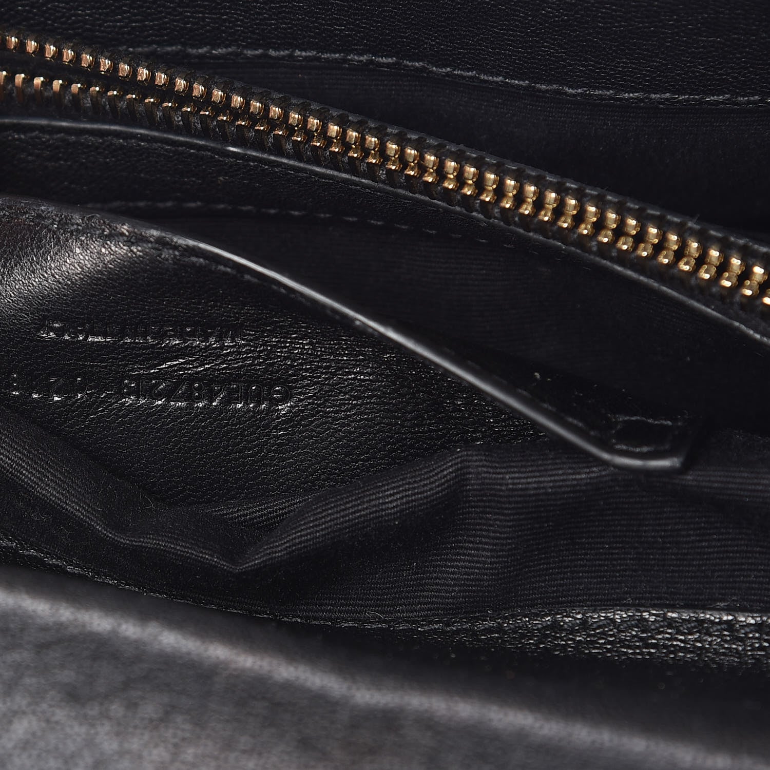 Saint Laurent Sheepskin Matelasse Chevron Monogram Medium College Bag Black 8 of 14