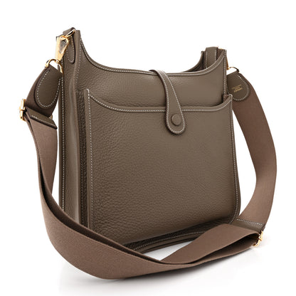 Hermes Taurillon Clemence Evelyne III PM Etoupe 3 of 11