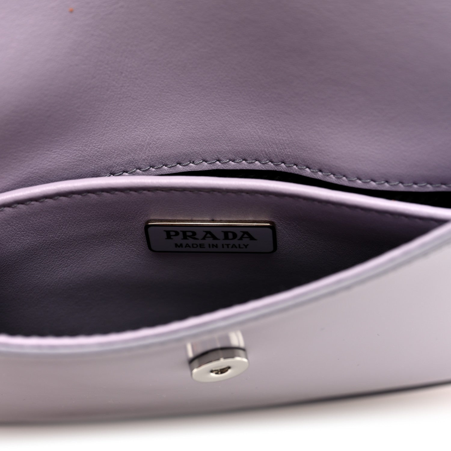 Prada Spazzolato Cleo Flap Shoulder Bag Fiordaliso 6 of 9