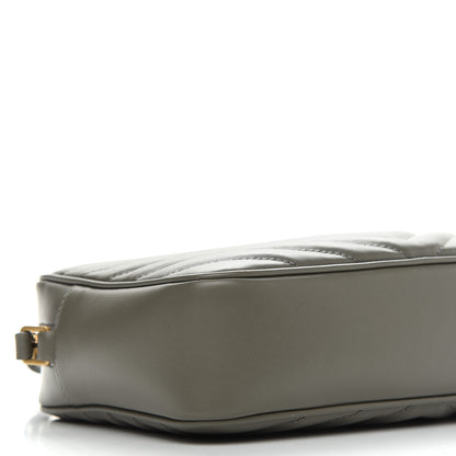 Saint Laurent Calfskin Matelasse Monogram Lou Camera Bag Grey Kaki 7 of 8