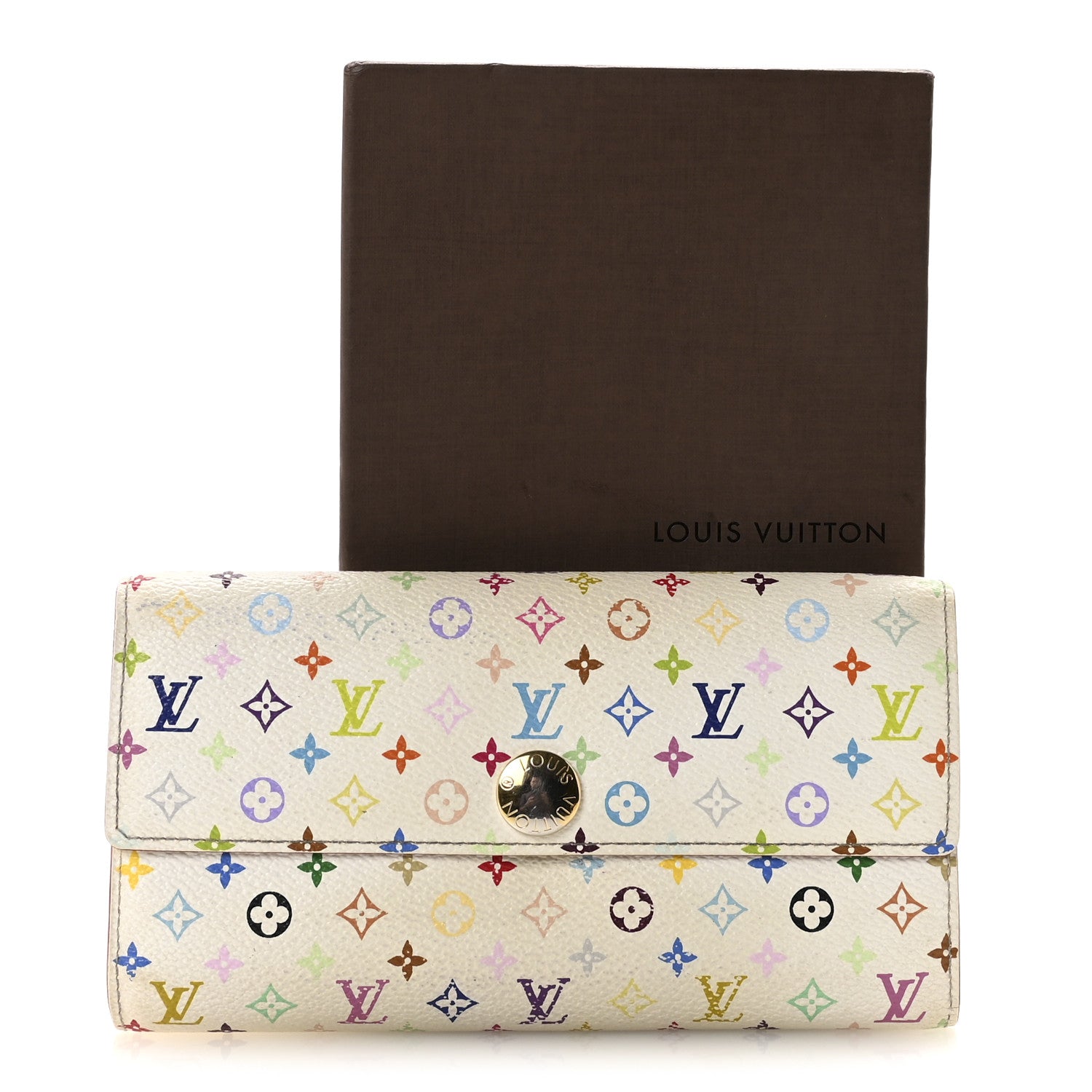 Louis Vuitton Monogram Multicolor Sarah Wallet White Citron 7 of 7
