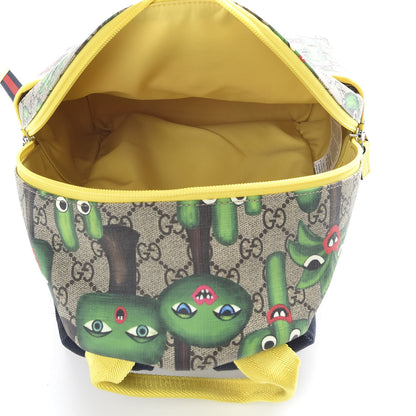 Gucci GG Supreme Monogram Smiling Plants Childrens Backpack 4 of 9