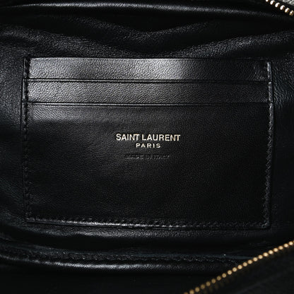 Saint Laurent Grain De Poudre Matelasse Monogram Mini Lou Camera Bag Black 6 of 13