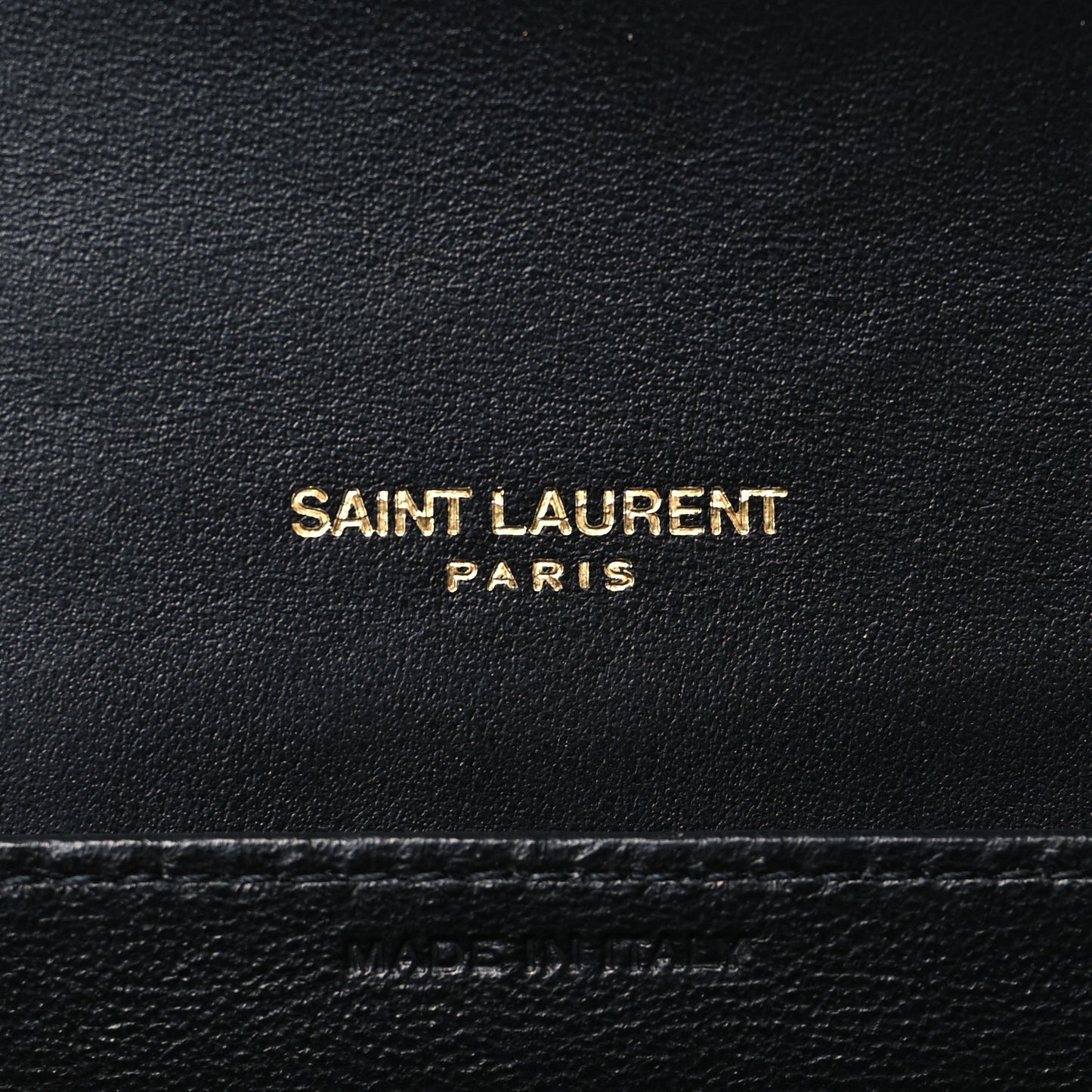 Calfskin Crocodile Embossed Monogram Uptown Chain Wallet Black