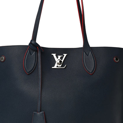 Louis Vuitton Calfskin Lockme Go Tote Marine Rouge 7 of 11