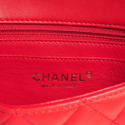 Chanel Lambskin Quilted Mini Rectangular Flap Red 6 of 8