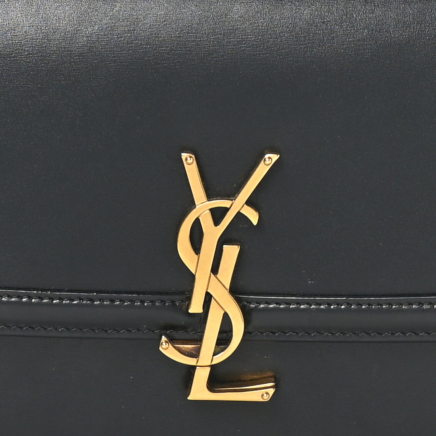 Saint Laurent Box Calfskin Monogram Medium Solferino Satchel Black 8 of 10