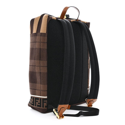 Fendi Tech Knit Tartan Forever Cross Strap Backpack 3 of 10