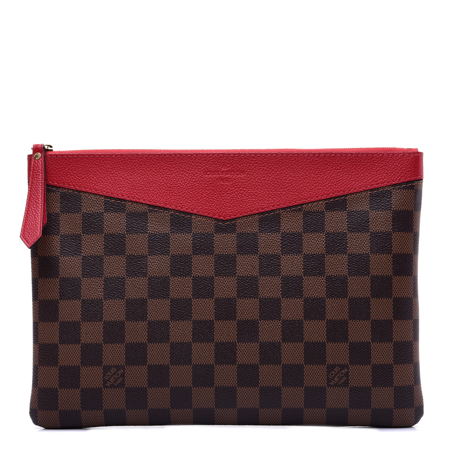 Damier Ebene Daily Pouch Scarlet