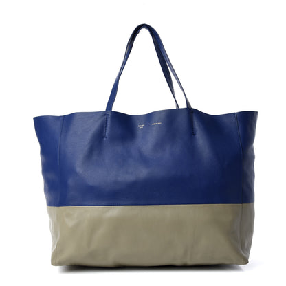 Celine Lambskin Horizontal Bi-Color Cabas Blue 1 of 14