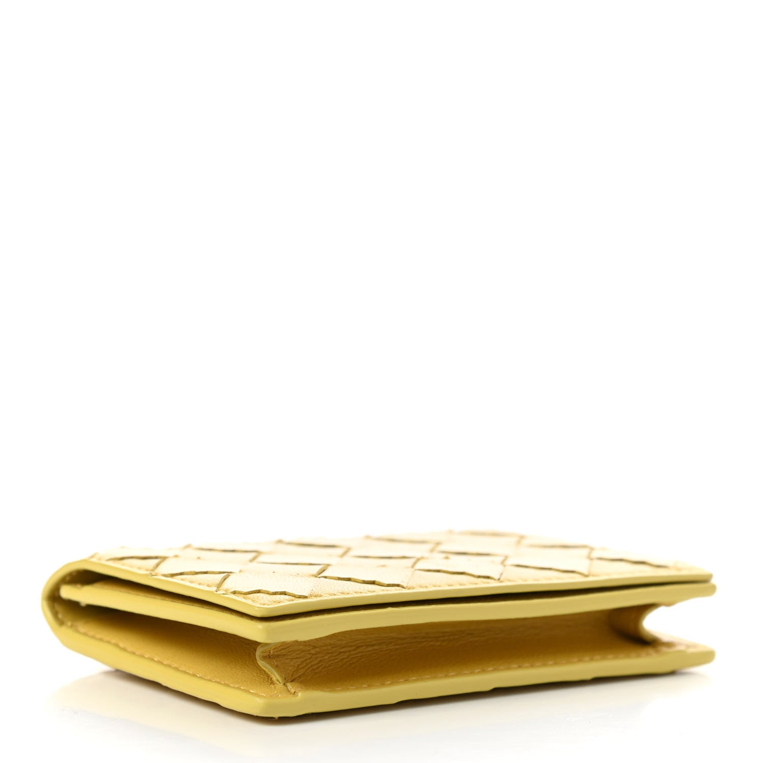 Bottega Veneta Nappa Intrecciato Zig Zag Card Holder Yellow 4 of 8
