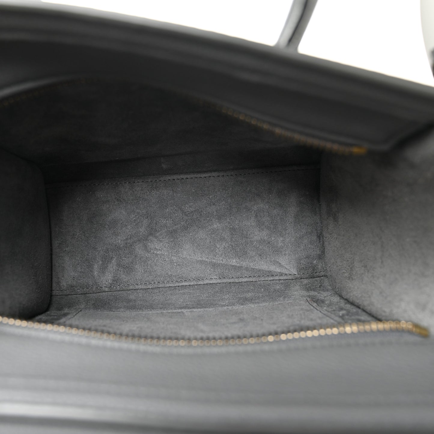Baby Drummed Calfskin Nano Luggage Kohl