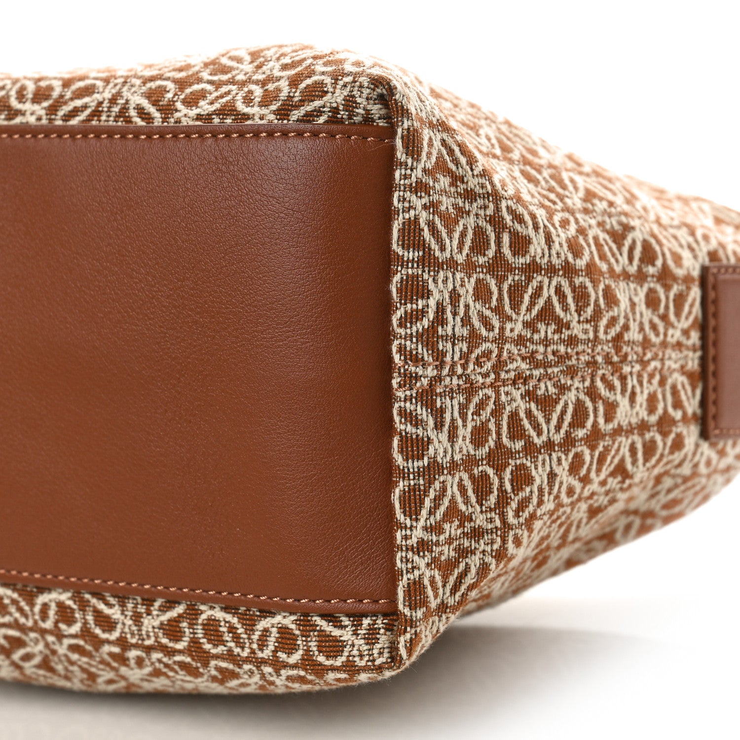 Loewe Jacquard Anagram Calfskin Small Cubi Bag Tan Pecan 8 of 8