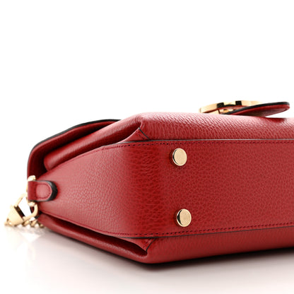 Gucci Dollar Calfskin Interlocking G Top Handle Shoulder Bag Red 9 of 12
