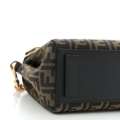 Versace X FENDI Grained Calfskin Fendace Medium La Medusa Top Handle Bag Black Brown 8 of 9