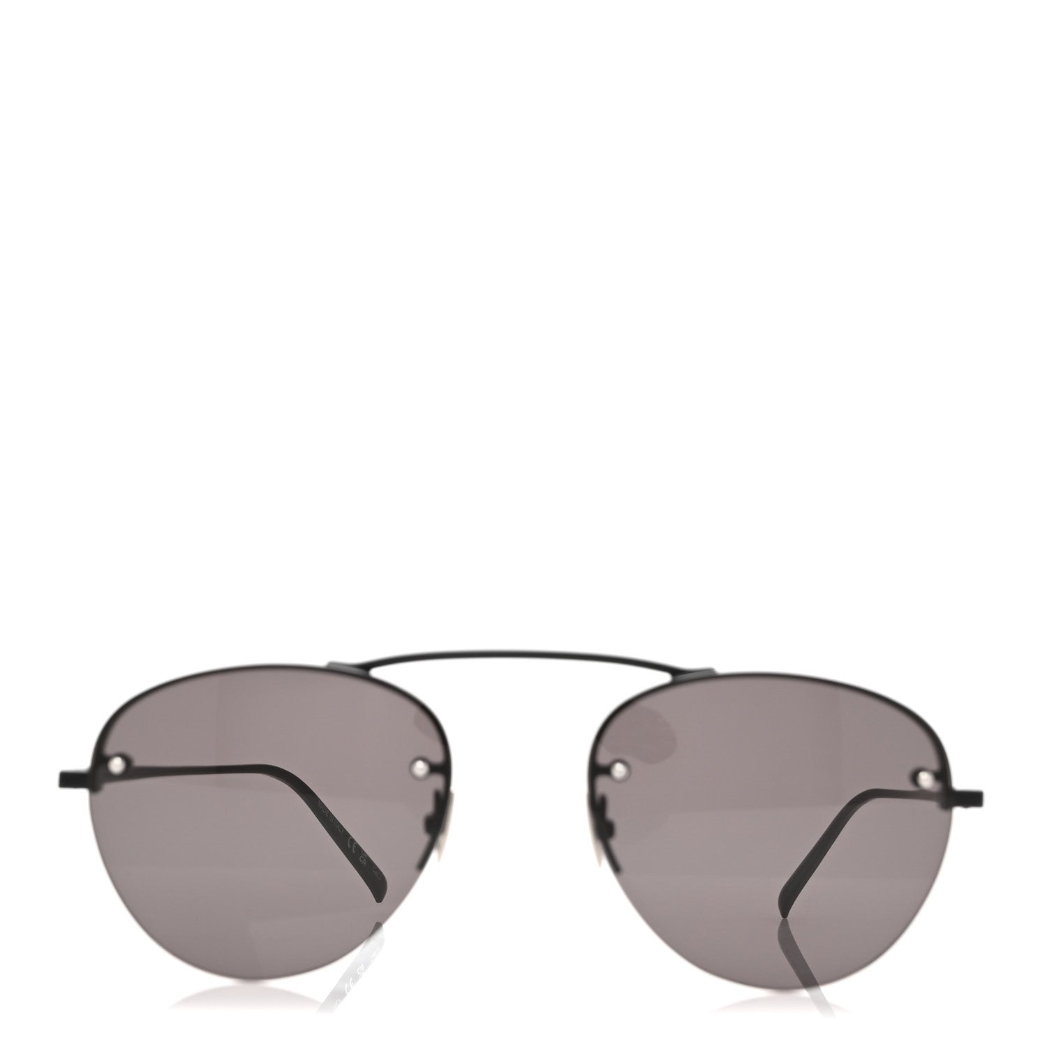 Saint Laurent Metal Round Aviator SL 575 Sunglasses Black 2 of 8