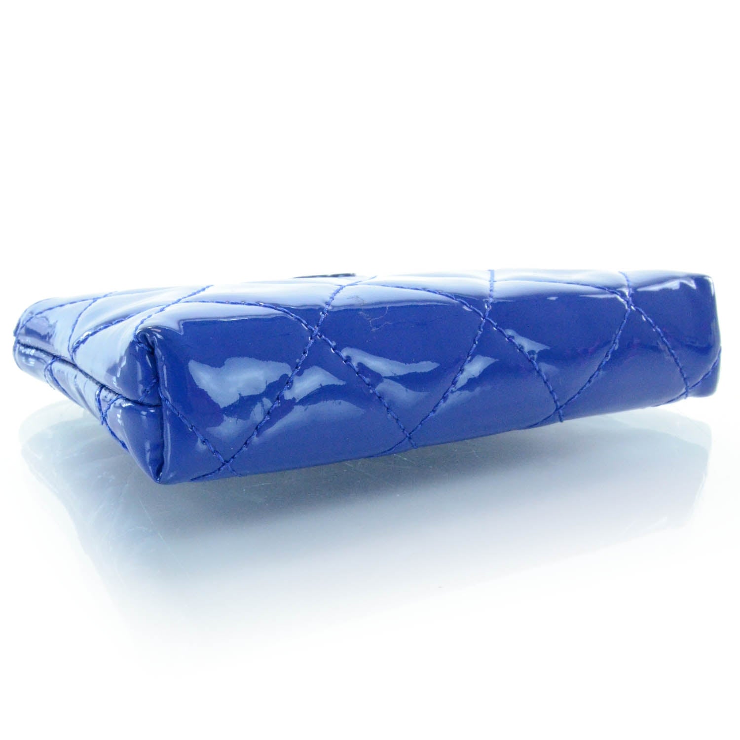 Chanel Patent Key Holder Case Bright Blue 3 of 9