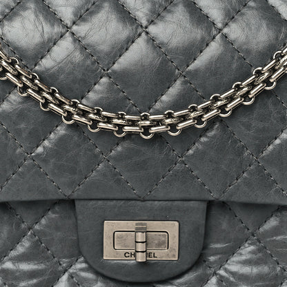 Chanel Aged Calfskin Quilted 50th Anniversary 2.55 Reissue 225 Flap Grey 8 of 10