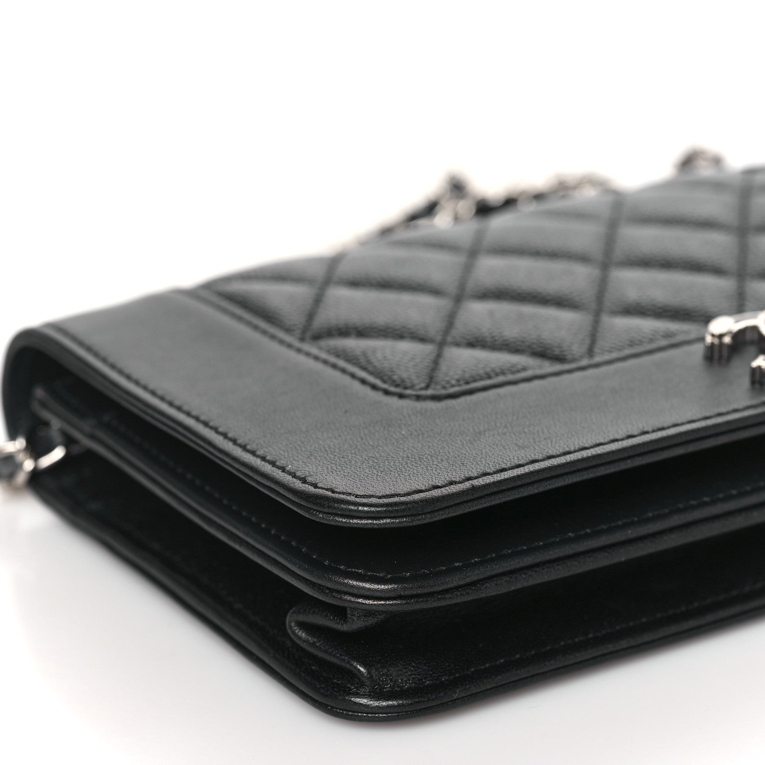 Chanel Caviar Quilted Vintage Mademoiselle Wallet On Chain WOC Black 8 of 10
