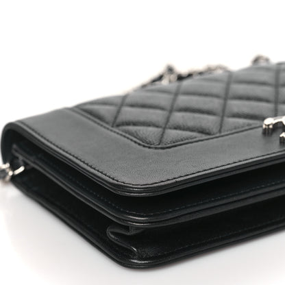 Chanel Caviar Quilted Vintage Mademoiselle Wallet On Chain WOC Black 8 of 10