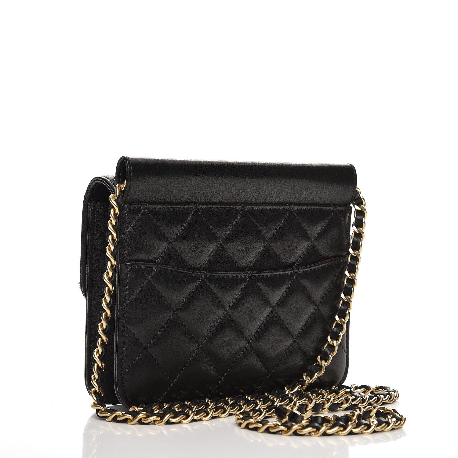 Chanel Lambskin Quilted Crossing Times Mini Flap Black 3 of 10