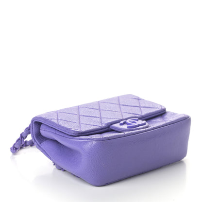 Chanel Caviar Quilted Incognito Mini Square Flap Purple 4 of 10