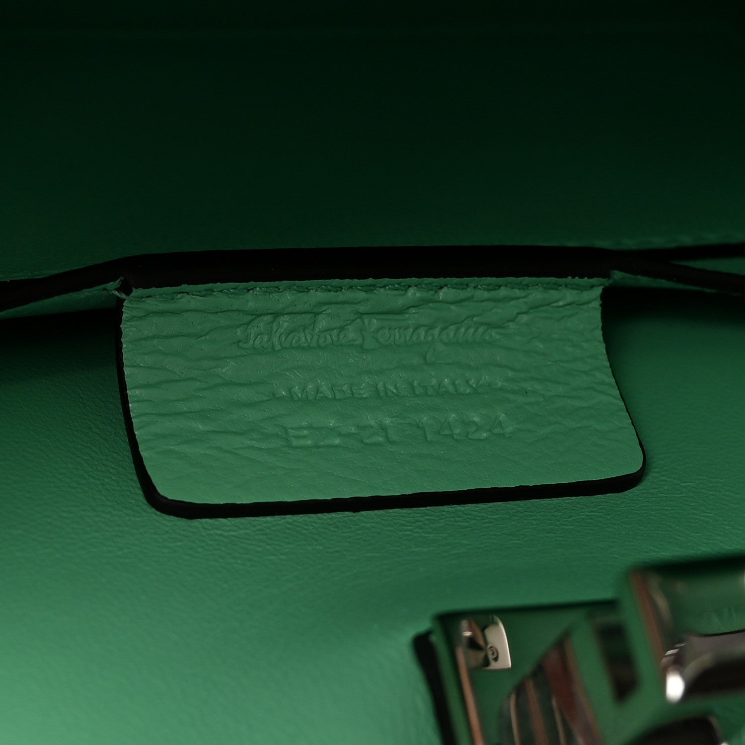 Salvatore Ferragamo Hammered Calfskin Small The Studio Box Bag