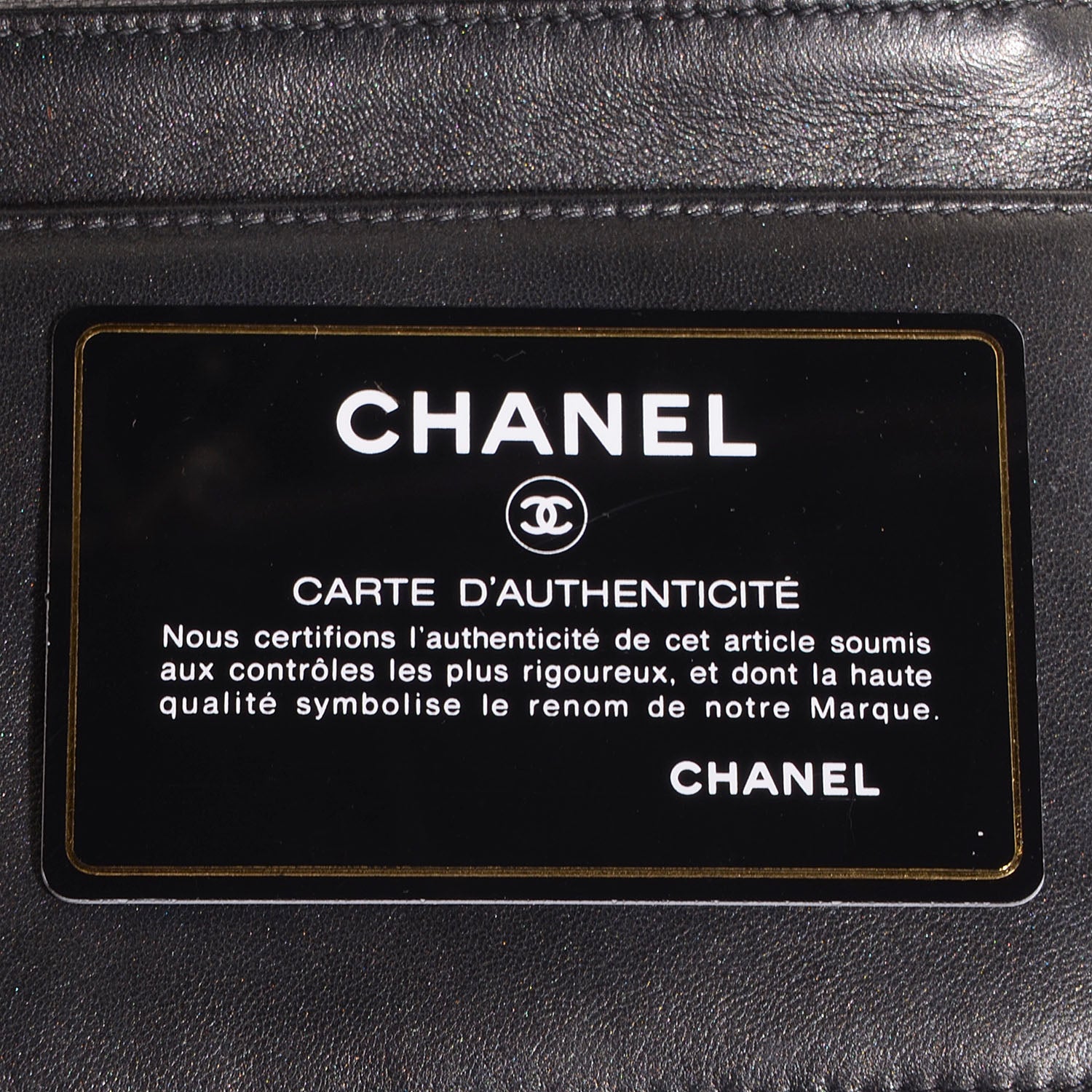 Chanel Calfskin Double Stitch Boy Wallet On Chain WOC Grey 9 of 12