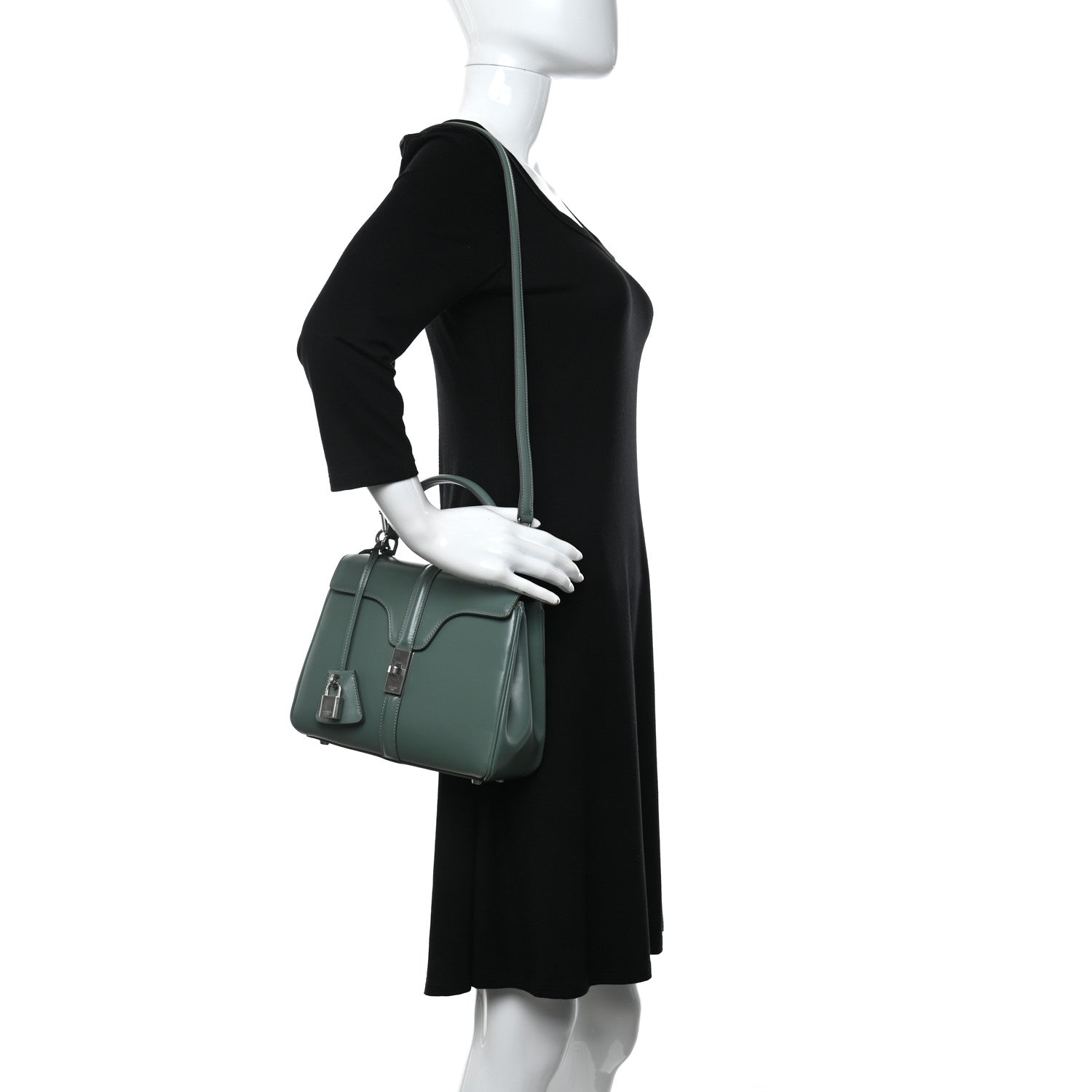 Celine Satinated Calfskin Small 16 Top Handle Bag Celadon 2 of 11