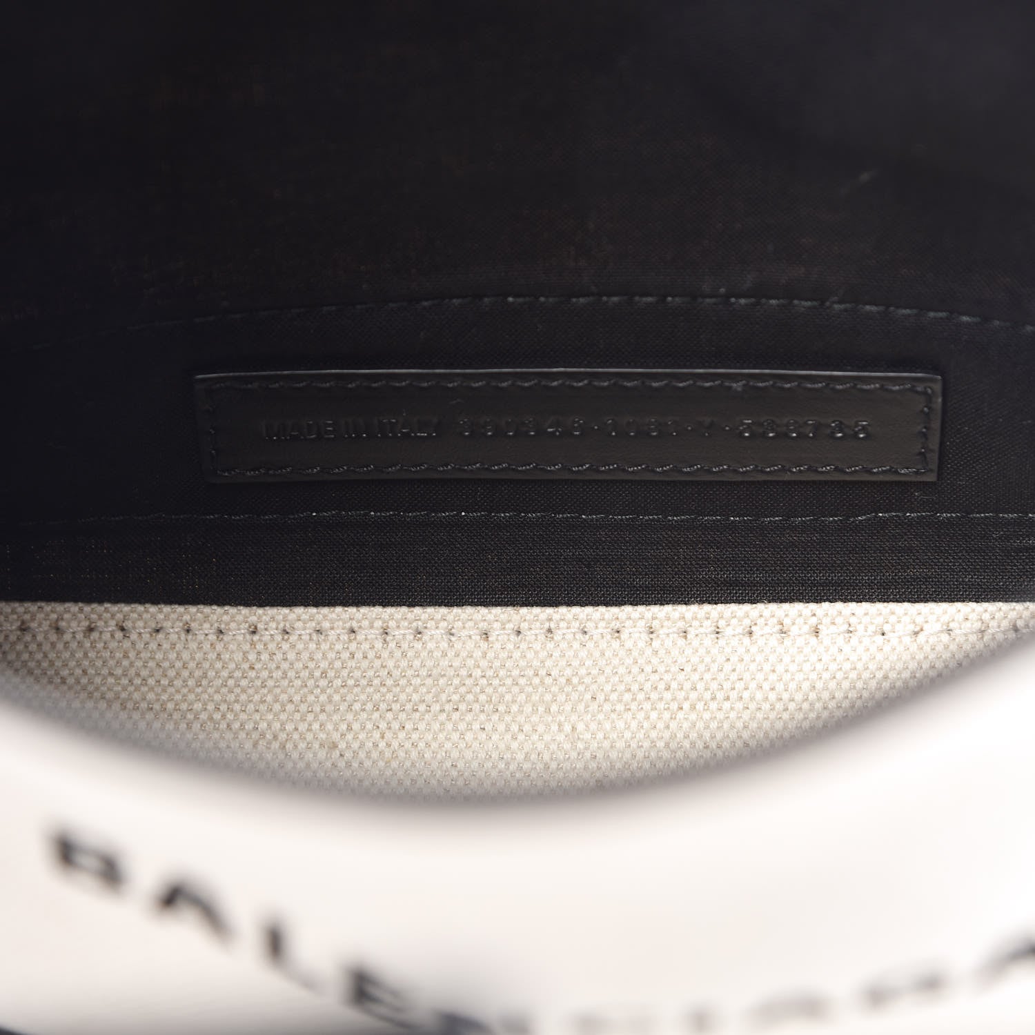 Balenciaga Cotton Canvas Calfskin Navy Cabas XS Natural Black 8 of 11