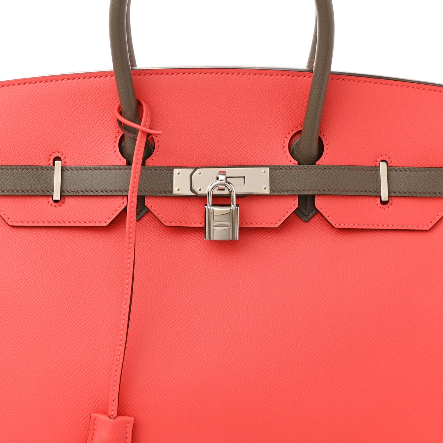 Epsom Horseshoe Birkin 35 Rose Jaipur Etain