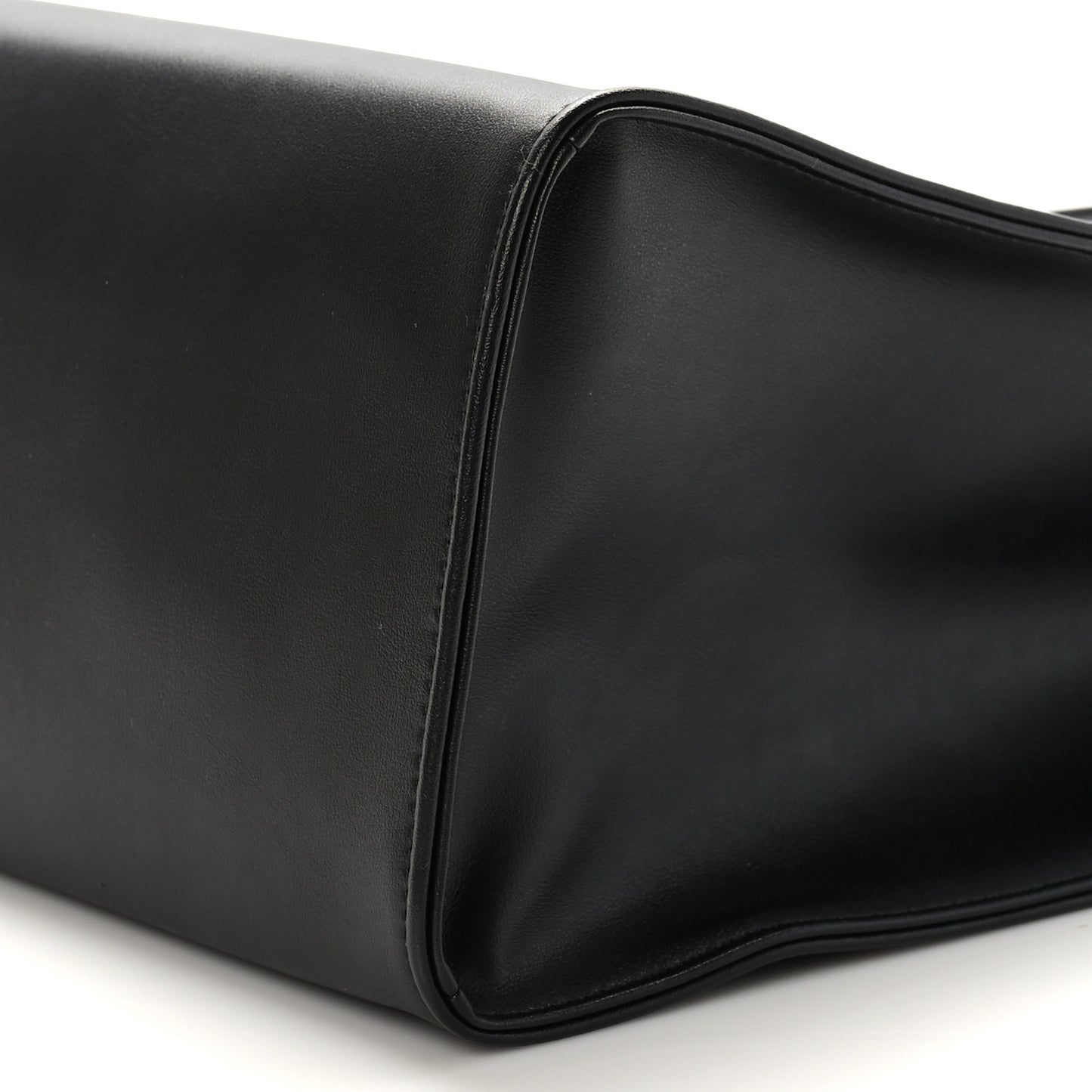 Vegan Leather Medium Shopping Bag Black