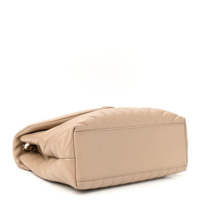 Saint Laurent Calfskin Y Quilted Monogram Medium Loulou Chain Satchel Dark Latte 4 of 15