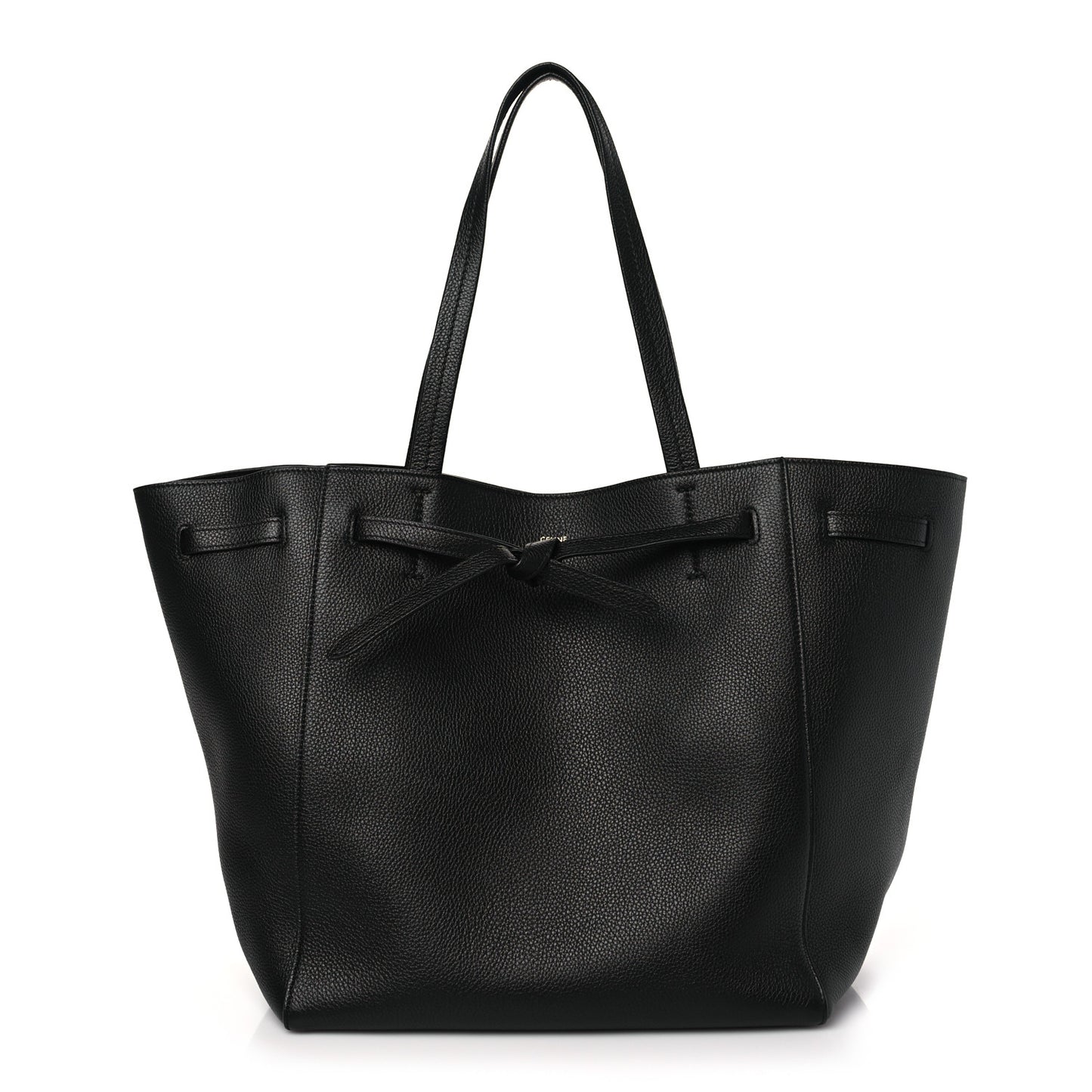 Soft Grained Calfskin Small Belt Cabas Phantom Black