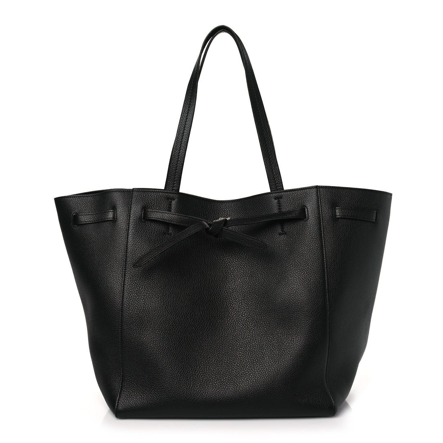 Celine Soft Grained Calfskin Small Belt Cabas Phantom Black 1 of 8