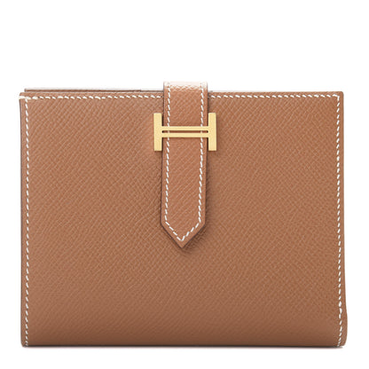 Hermes Epsom Bearn Compact Wallet Gold 1 of 8