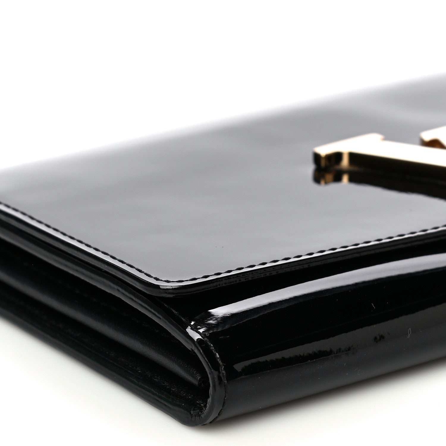 Louis Vuitton Patent Louise Clutch Black 6 of 11