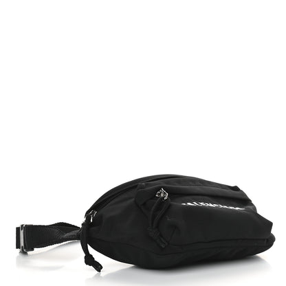 Balenciaga Sport Nylon Logo Embroidered Wheel Belt Bag Black White 3 of 8