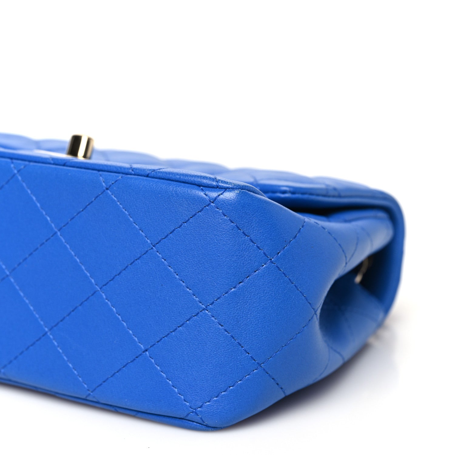Chanel Lambskin Quilted Mini Square Flap Blue 10 of 11