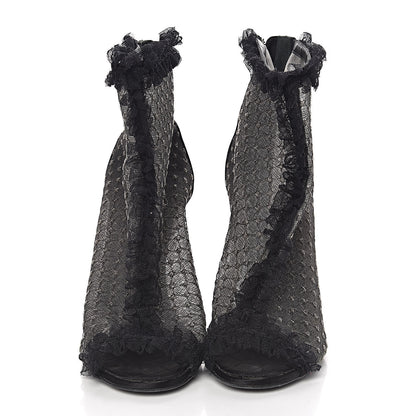 Chanel Lace Mesh Booties 39 Black 2 of 10