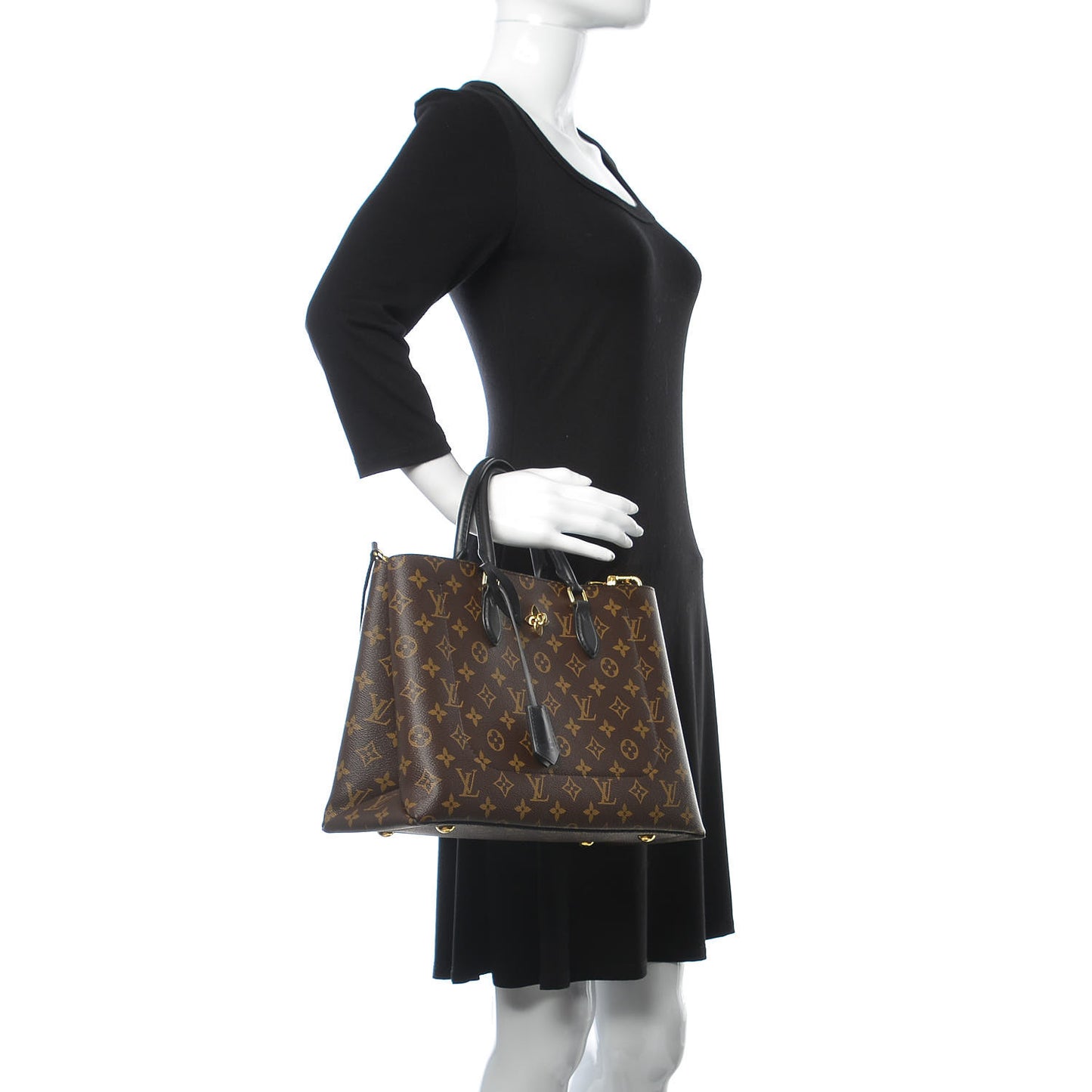 Monogram Flower Tote Black