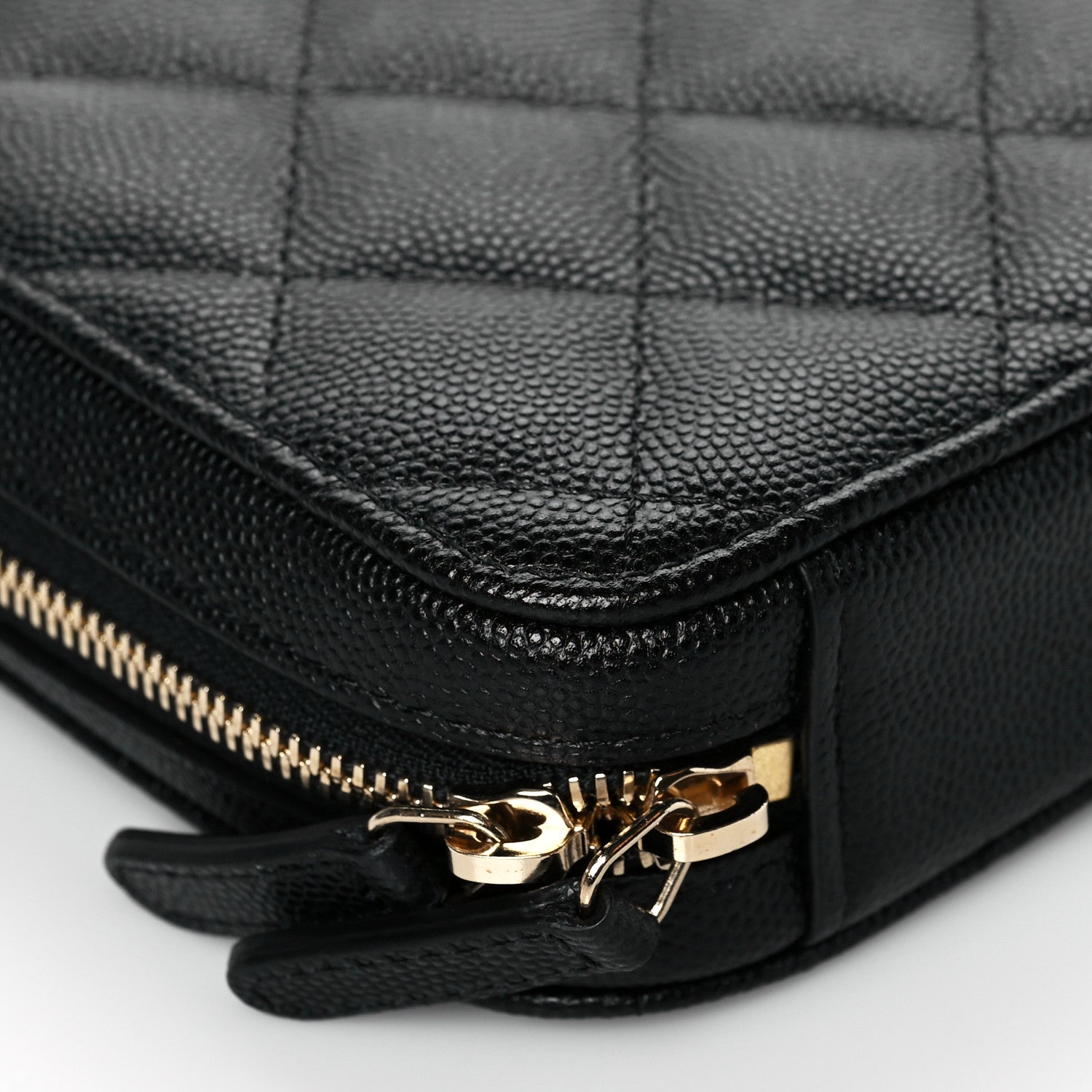 Chanel Caviar Quilted Phone Holder Wallet On Chain WOC Black 8 of 9