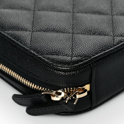 Chanel Caviar Quilted Phone Holder Wallet On Chain WOC Black 8 of 9