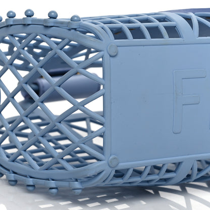 Fendi Recycled Plastic Vitello Liberty Matte Small Fendi Basket Light Blue 8 of 10