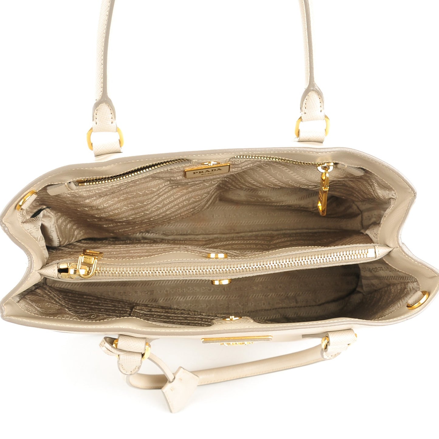 Saffiano Lux Medium Tote Pomice