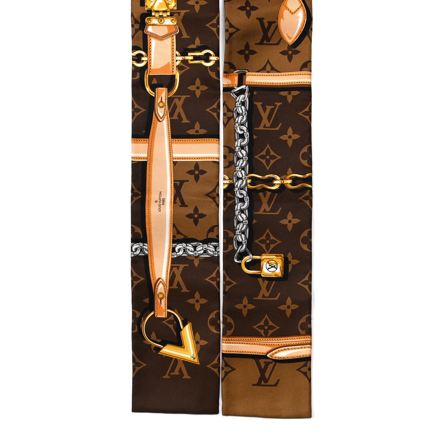 Louis Vuitton Silk Monogram Confidential Bandeau Brown 2 of 5