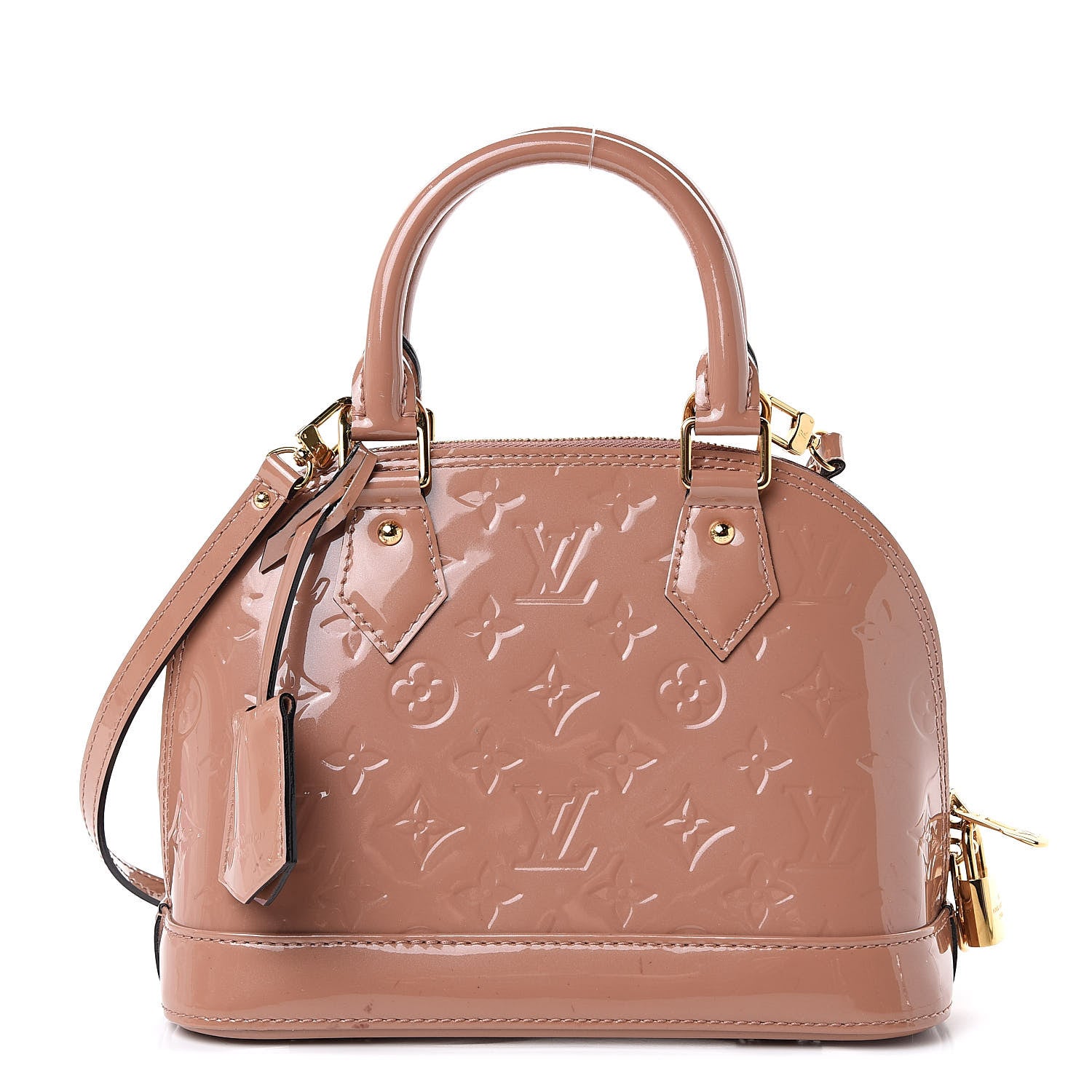 Louis Vuitton Vernis Alma BB Rose Velours 1 of 11